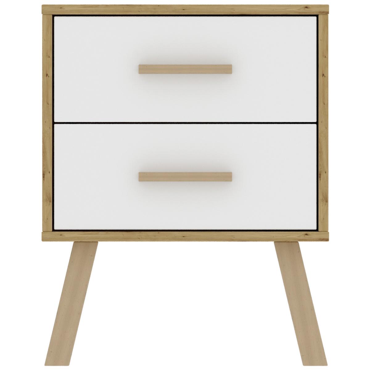 Austin Bedside Cabinet Oak and White - Oak – image 4