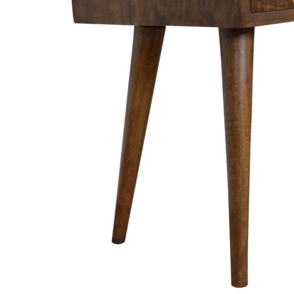 Wyld Haus Ferrara Mini Bedside Table - Mango Wood with Gold Brass Inlay - Brown – image 6