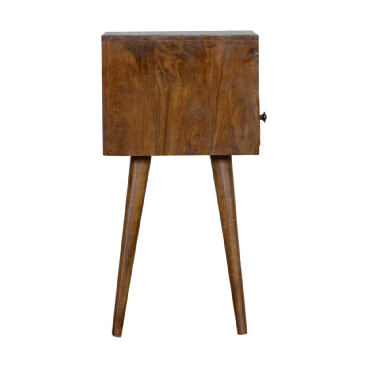 Wyld Haus Ferrara Mini Bedside Table - Mango Wood with Gold Brass Inlay - Brown – image 7
