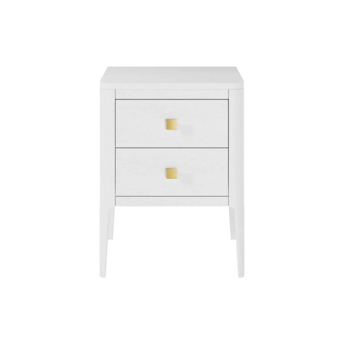 Paraty Two-Drawer Bedside Table ¿ White Wood-Grain - White – image 3