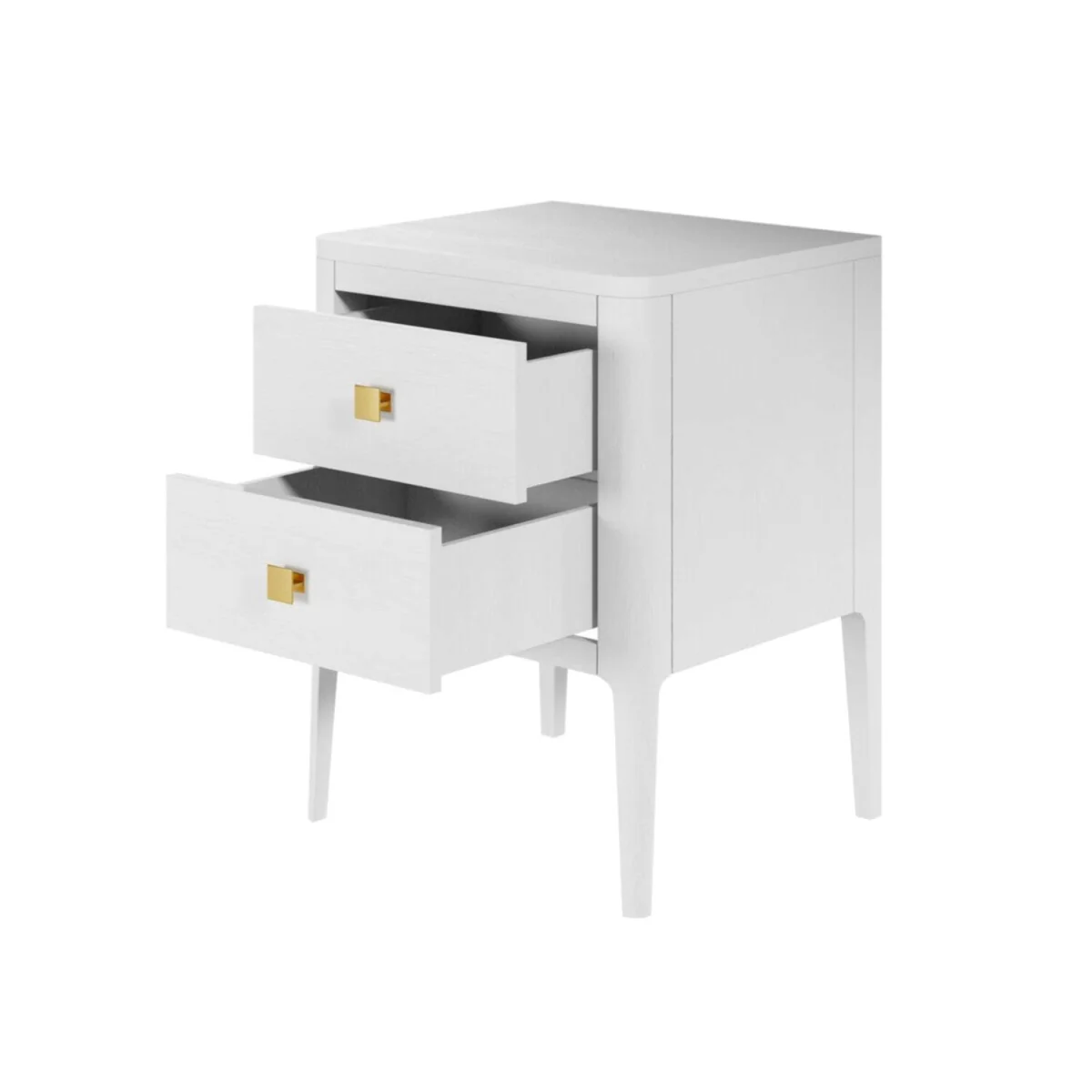 Paraty Two-Drawer Bedside Table ¿ White Wood-Grain - White – image 4