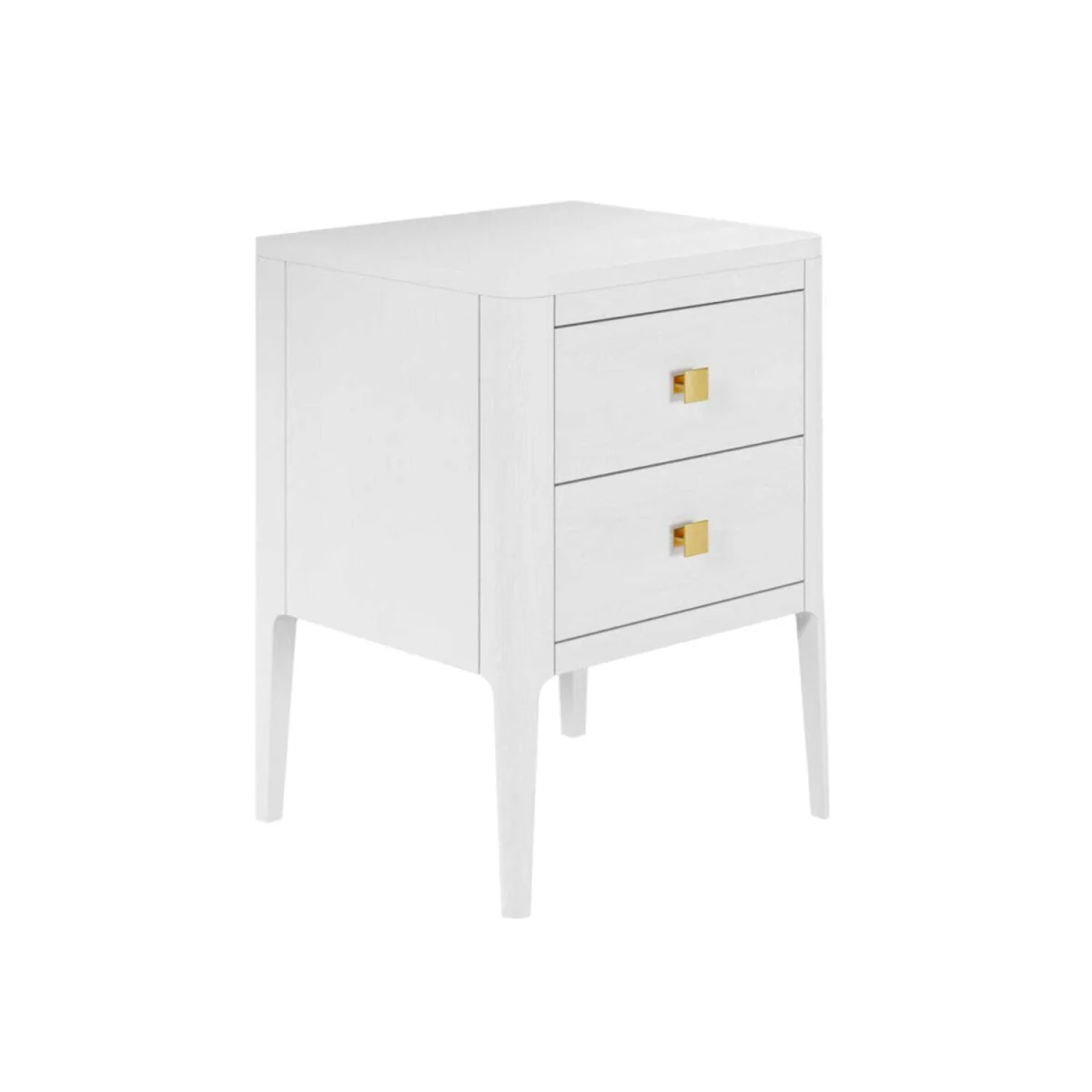 Paraty Two-Drawer Bedside Table ¿ White Wood-Grain - White – image 5