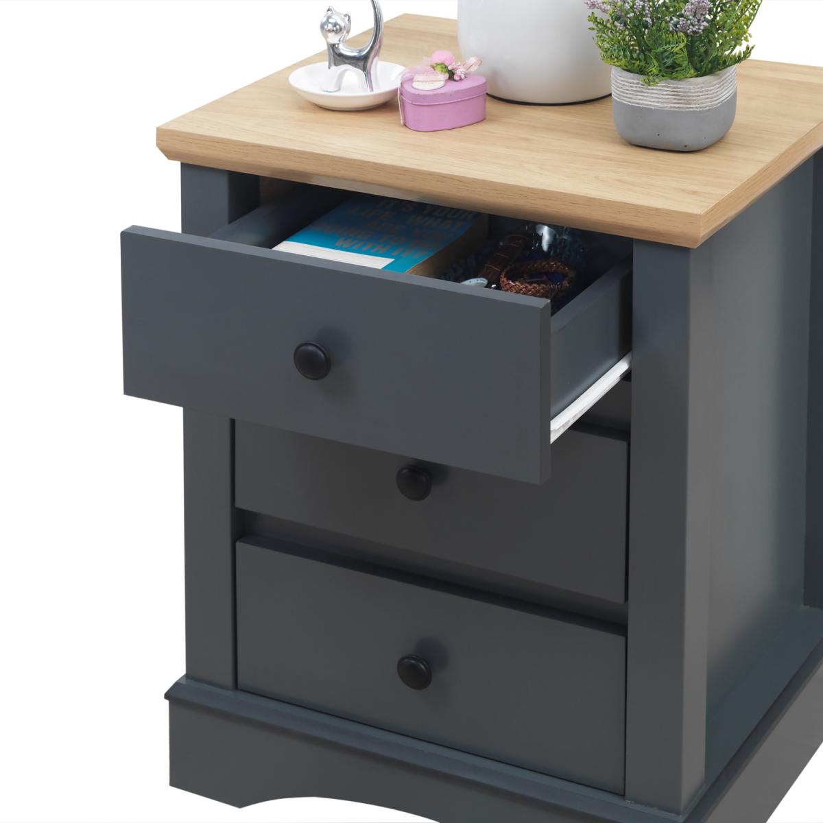 Carden x2 Bedside Cabinet Bedroom Furniture – image 3