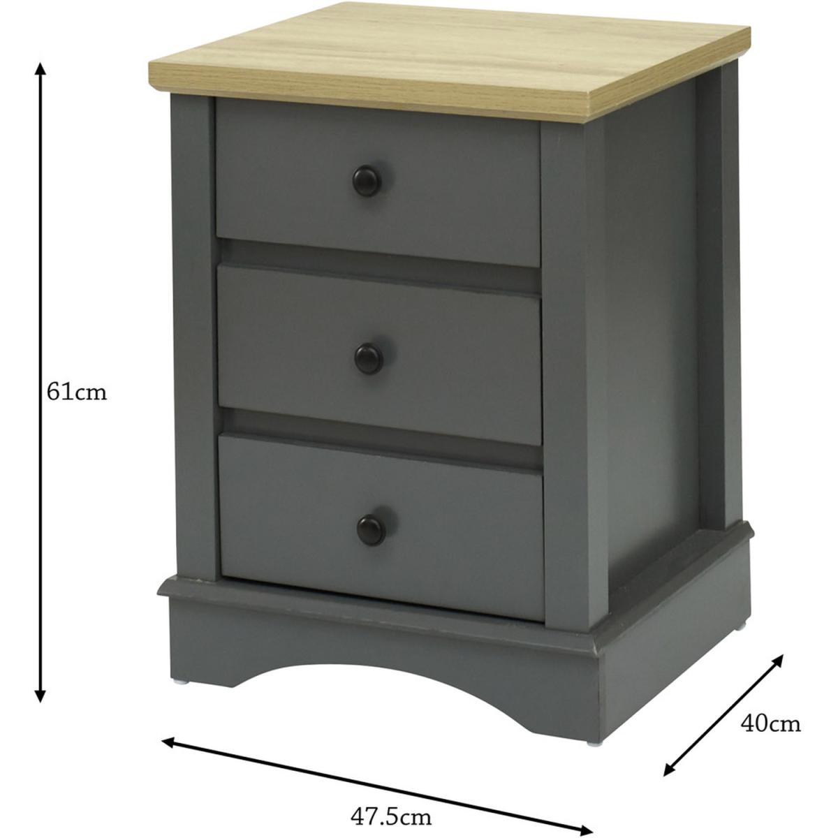 Carden x2 Bedside Cabinet Bedroom Furniture – image 4