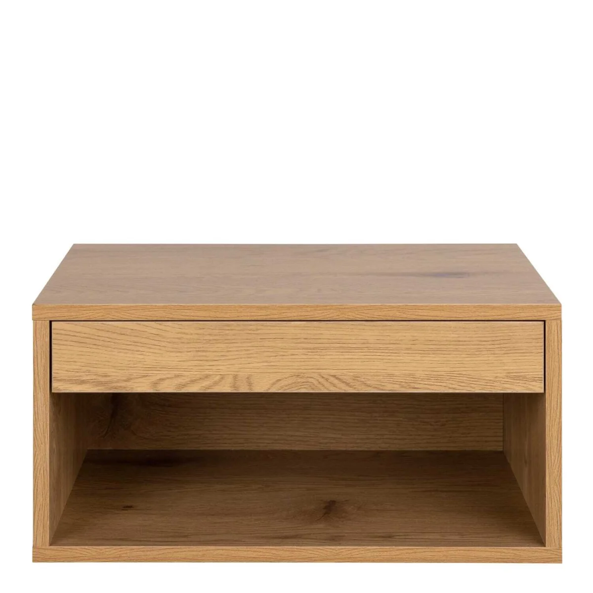 Bramblebud Oak-Effect Bedside Table, 1 Drawer, Wall-Mountable - Brown – image 4