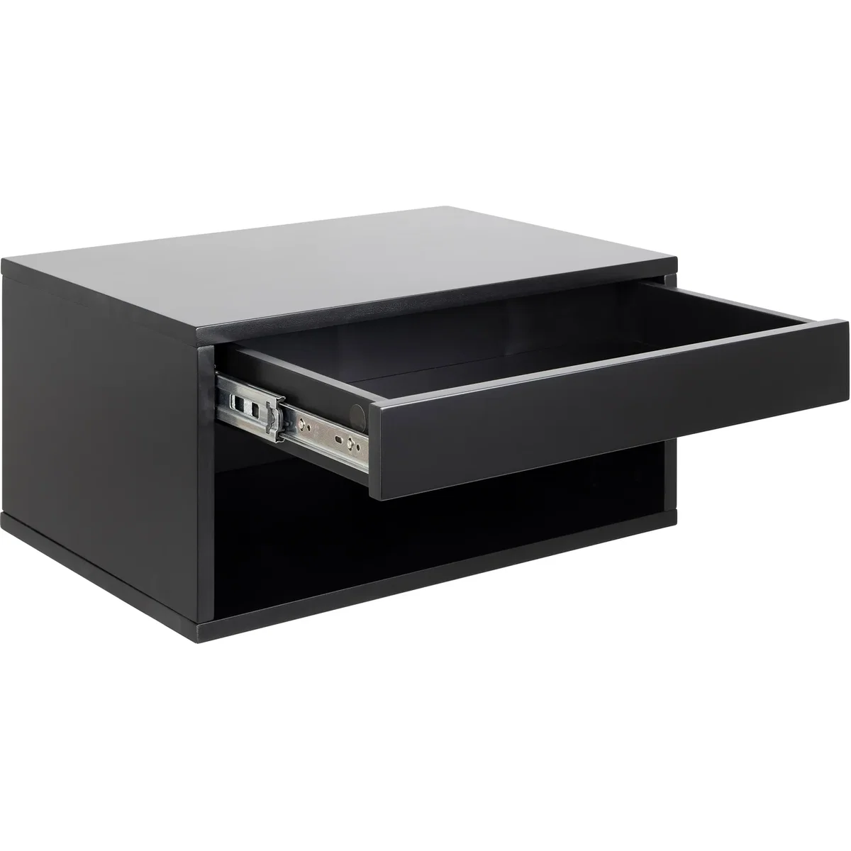 Cholet Square Bedside Table 1 Drawer - Black – image 4