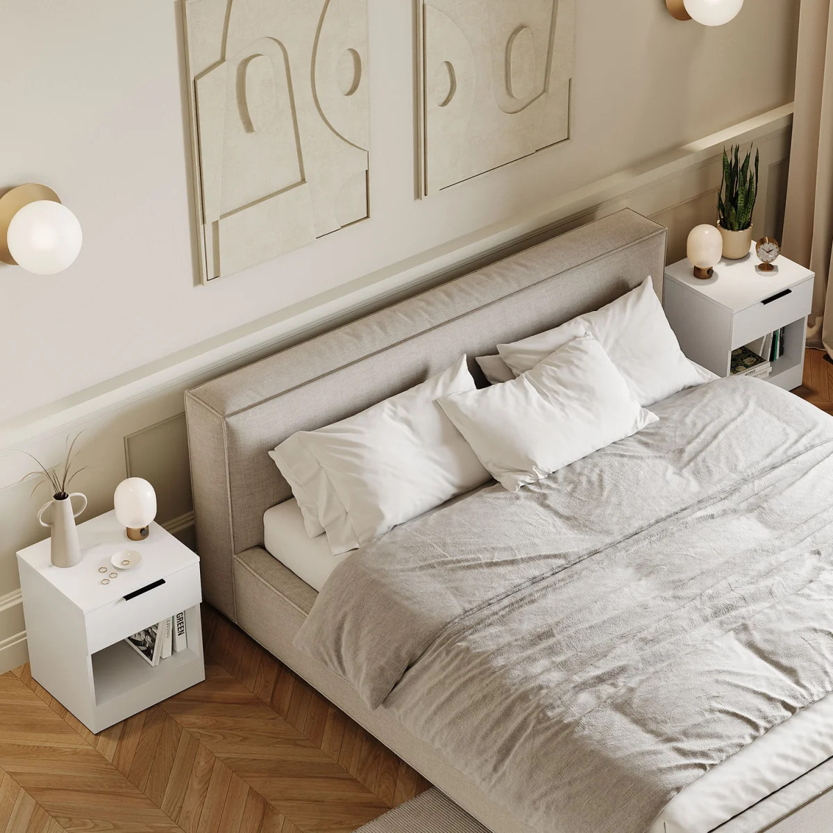 Trega 1 Drawer Bedside Chest - Black – image 12
