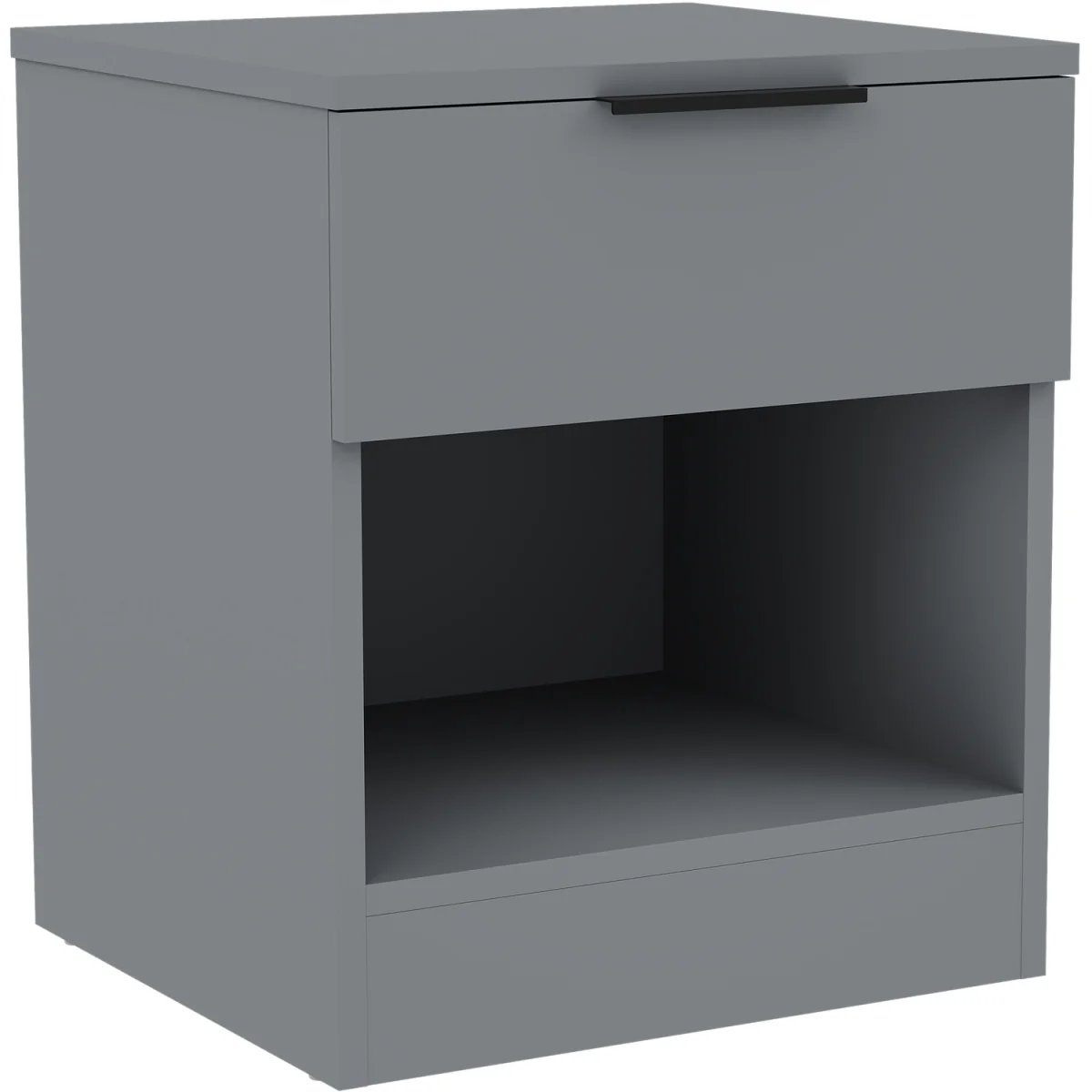 Trega 1 Drawer Bedside Chest - Black – image 33