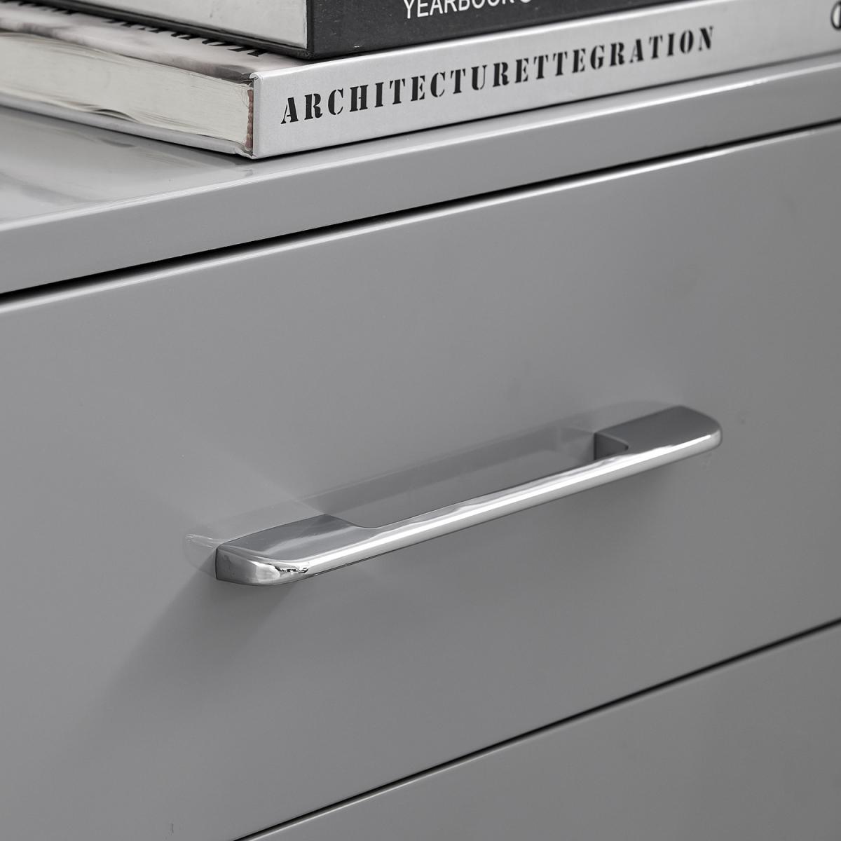Fossano High Gloss Bedside Table - Grey – image 4