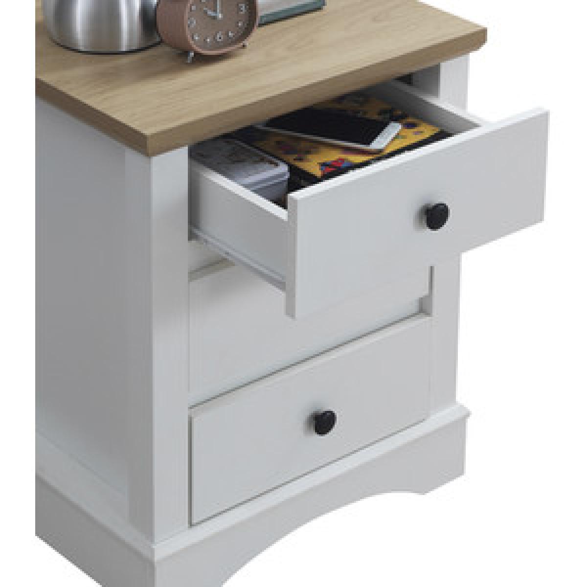 Carden Bedside Table With Three Drawers - Dark Grey – image 11