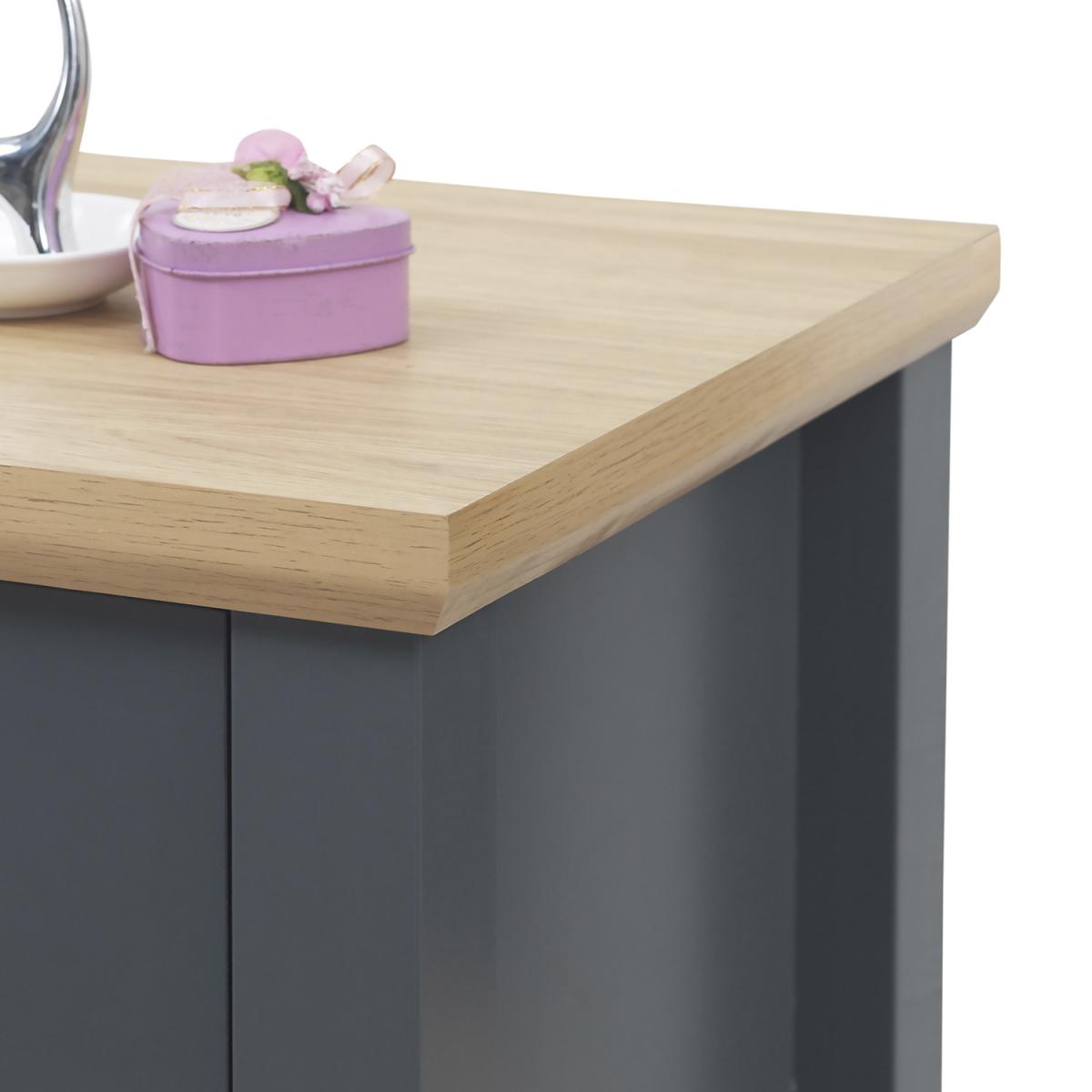 Carden Bedside Table With Three Drawers - Dark Grey – image 4