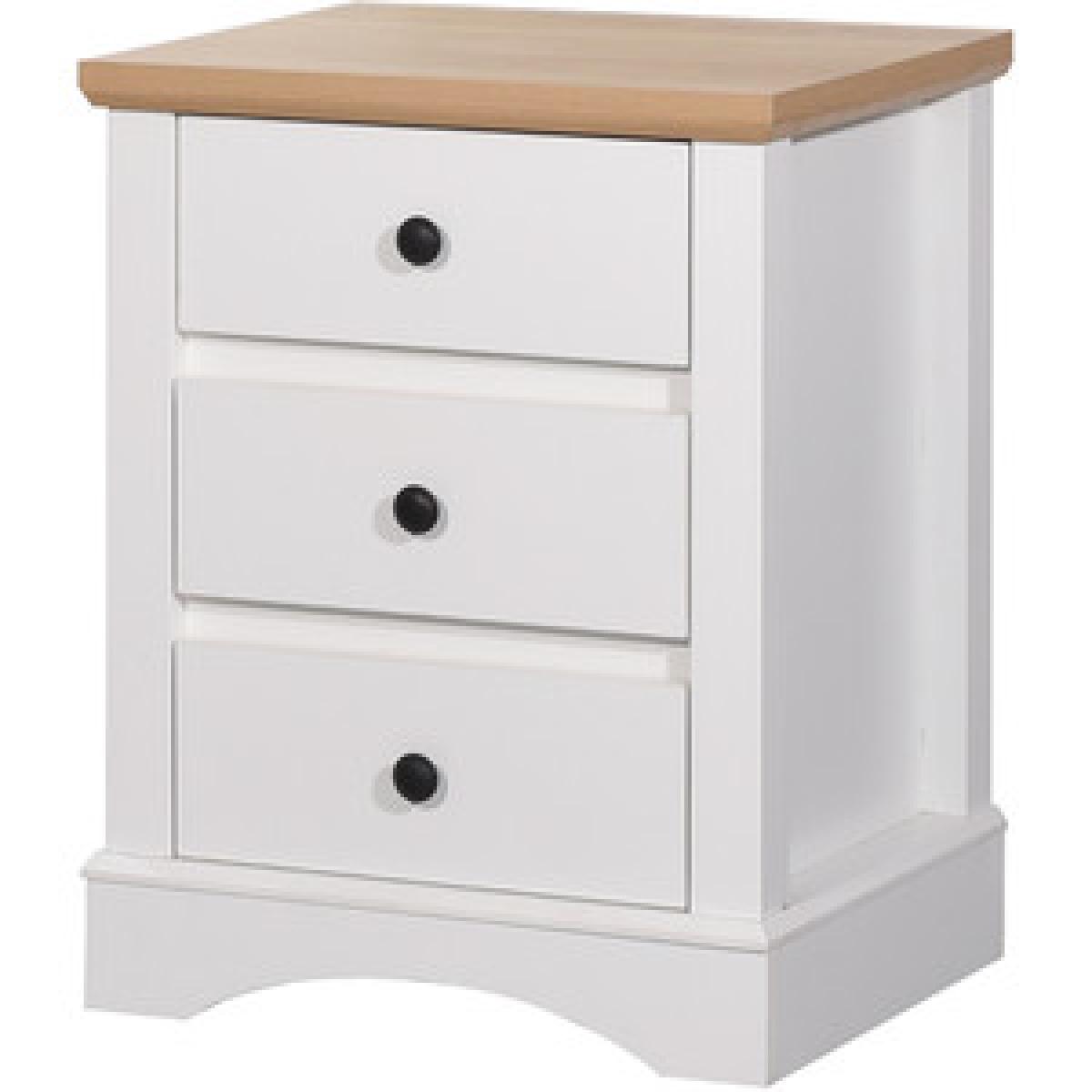 Carden Bedside Table With Three Drawers - Dark Grey – image 7