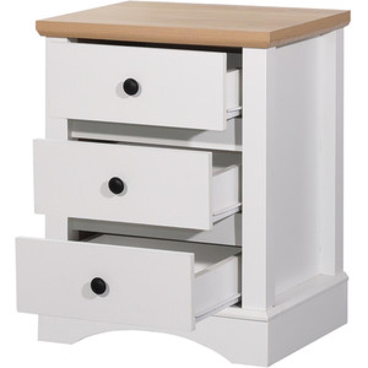 Carden Bedside Table With Three Drawers - Dark Grey – image 10
