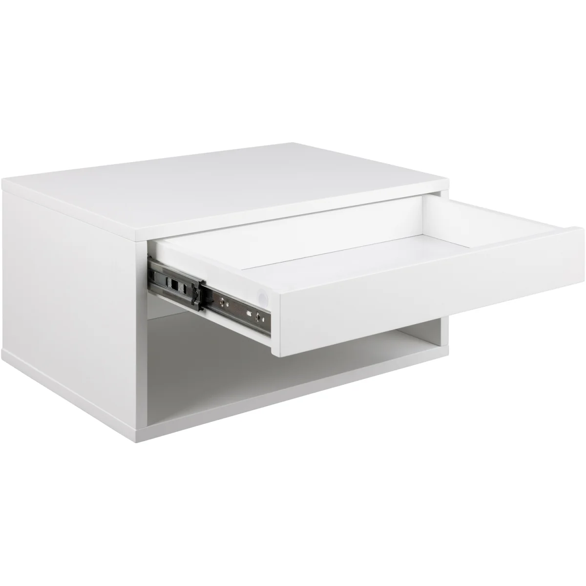 Cholet Square Bedside Table 1 Drawer - White – image 4