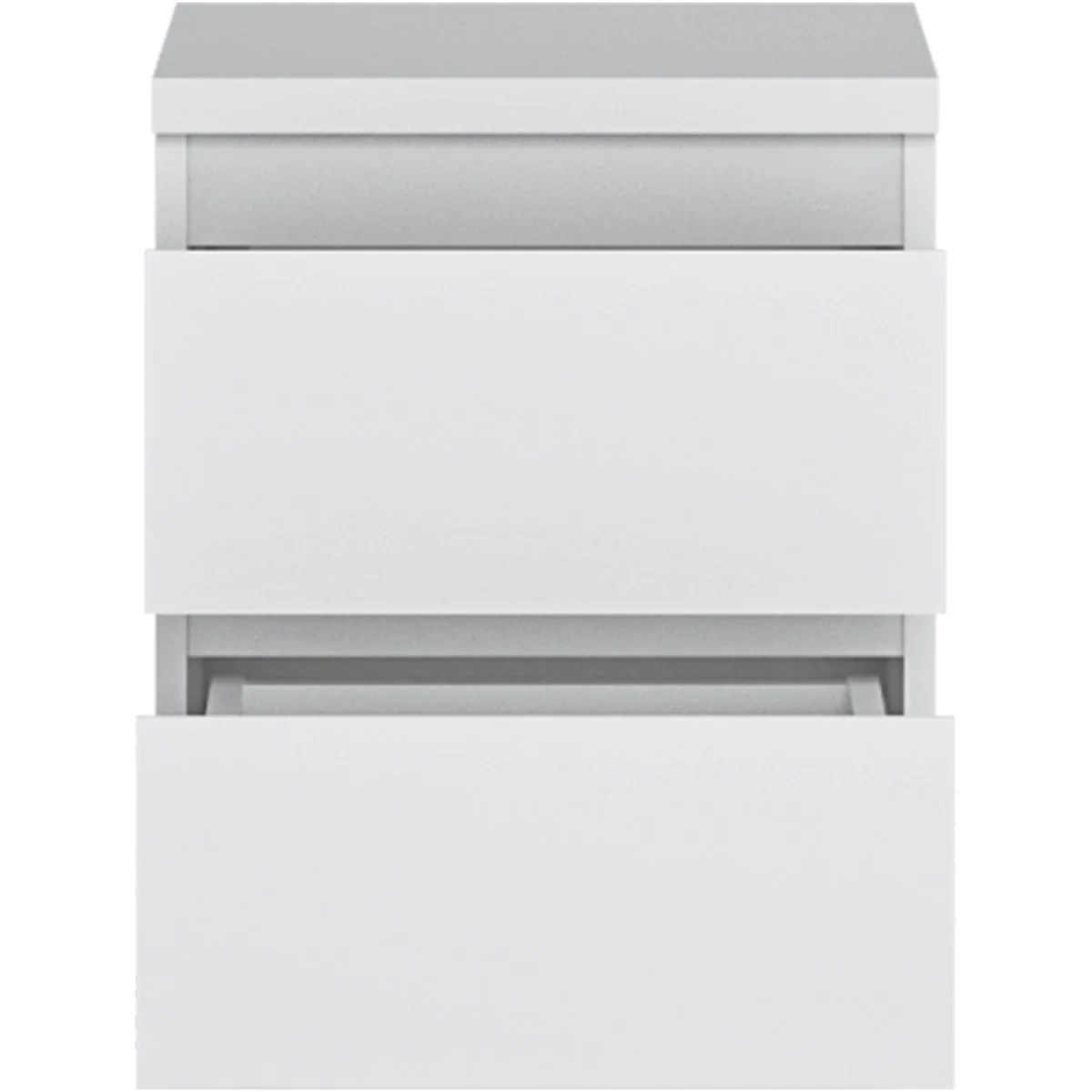 Fribo Bedside Cabinet 2 Drawer in Alpine White - Alpine White – image 2