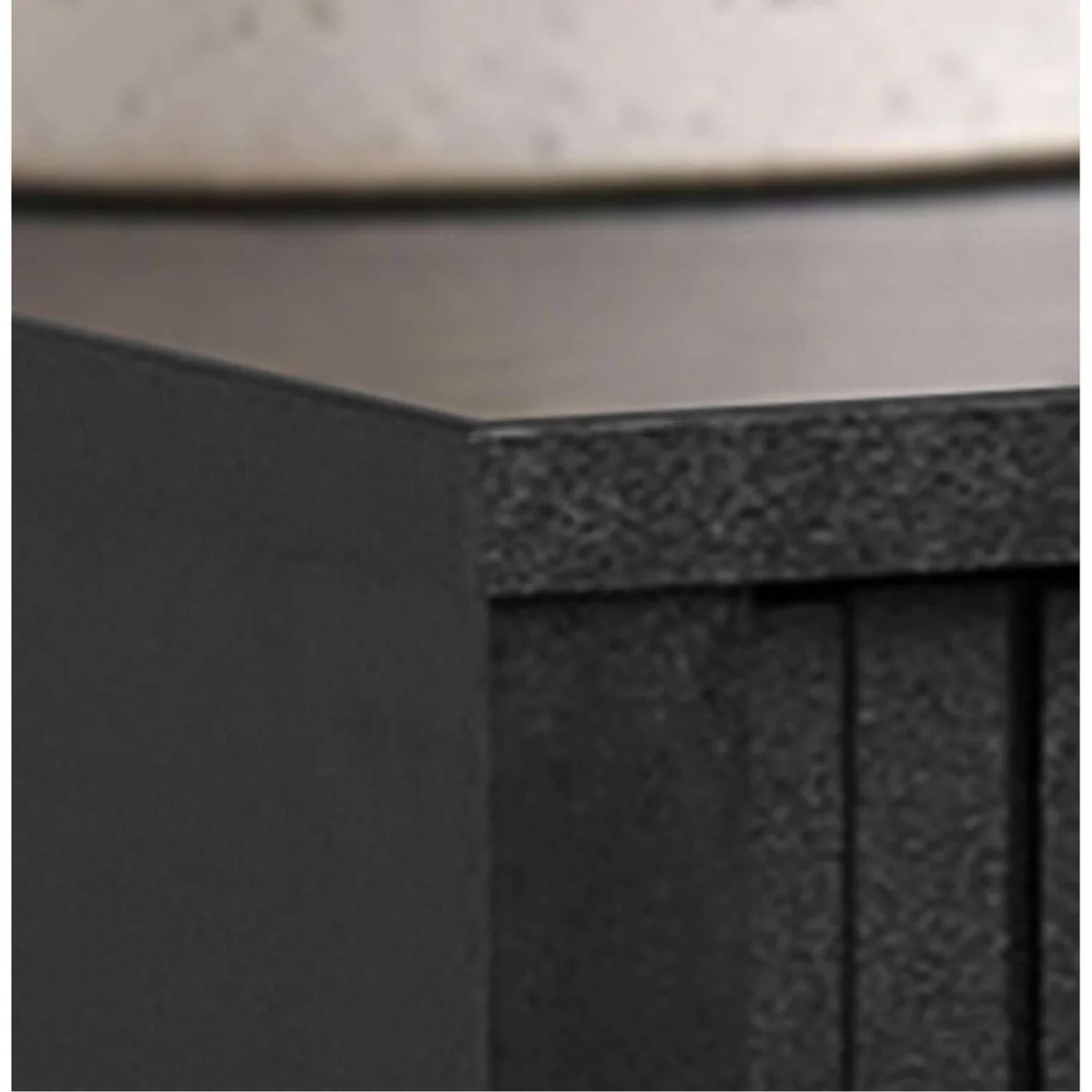 Pair of Axis 1 Drawer Fluted Bedside Cabinet Chest Table Black - Black – image 5