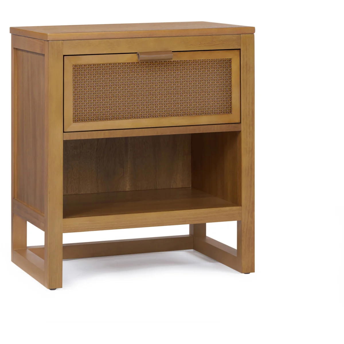 Hatteras Bedside Table with Drawer and Open Shelf - Natural – image 2