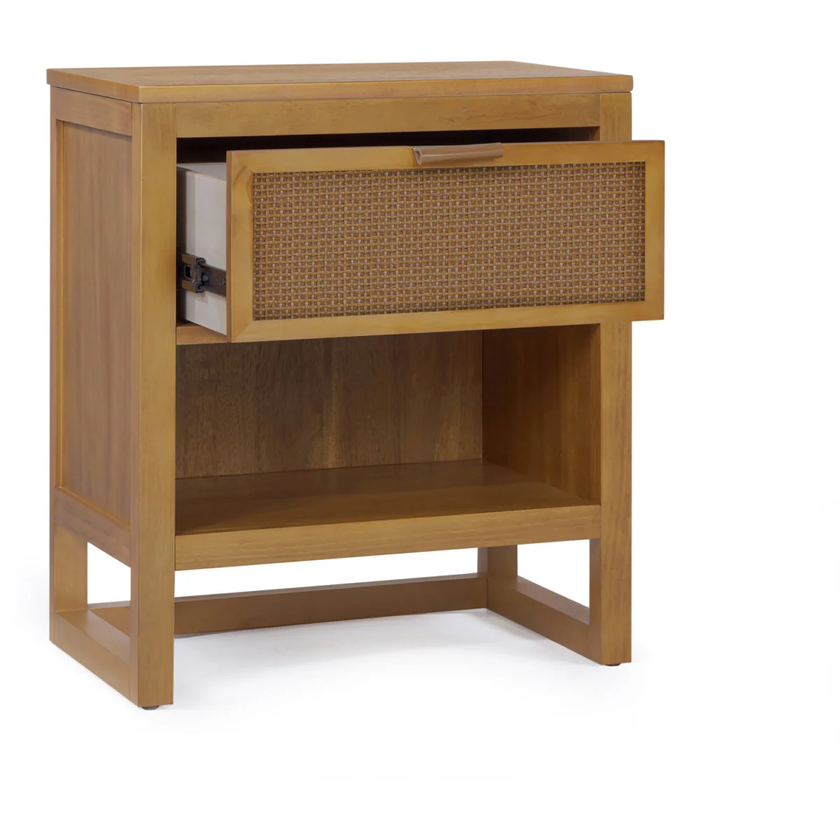 Hatteras Bedside Table with Drawer and Open Shelf - Natural – image 5