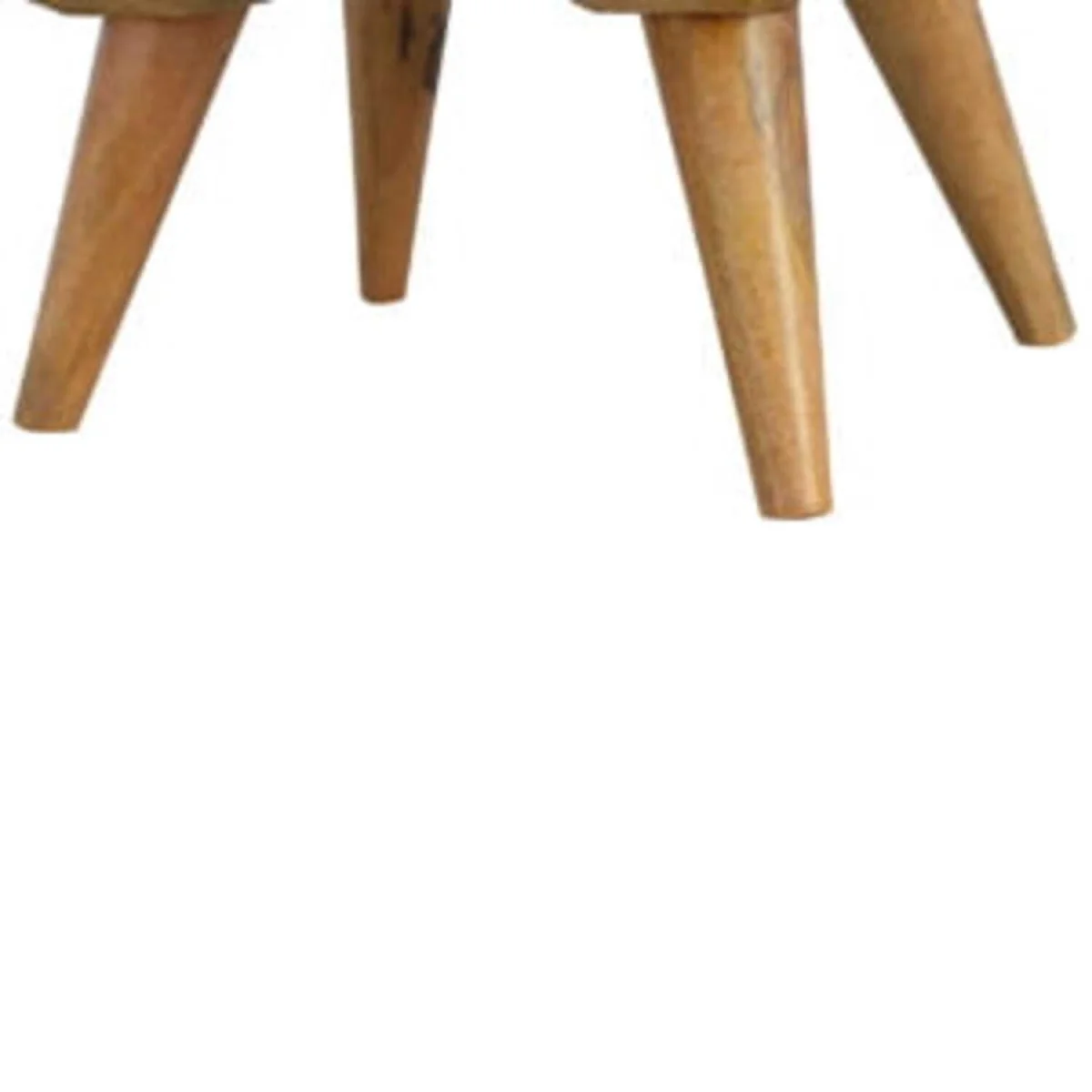 Pitigliano Nordic Bedside Table Solid Mango Wood 4 Drawers - Brown – image 5