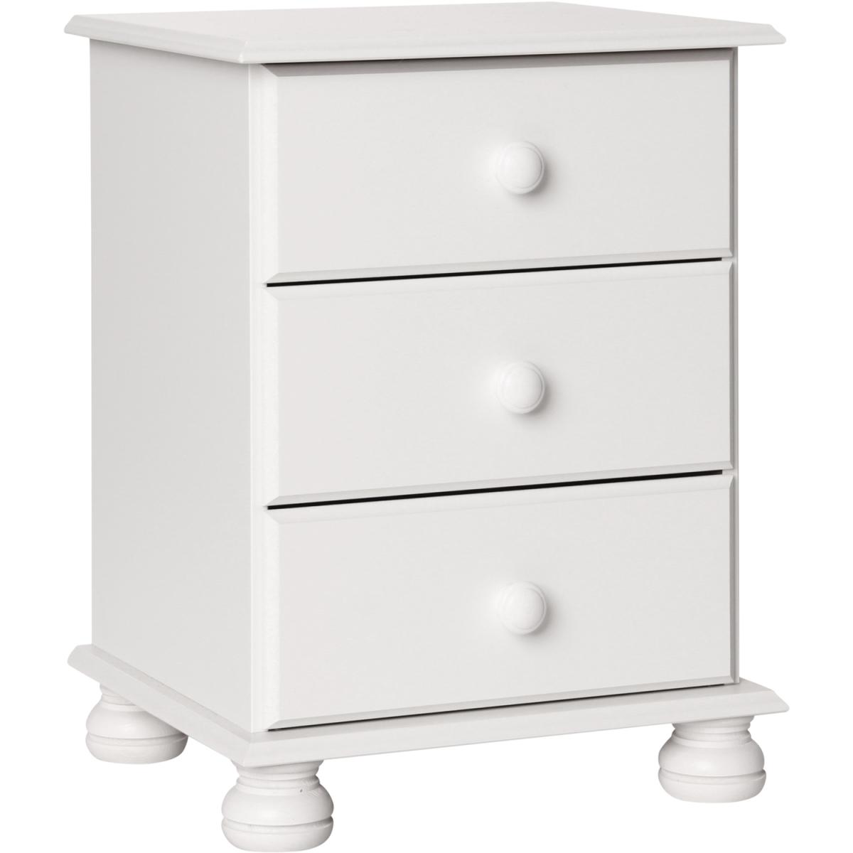 Cecilia Three Drawer Bedside - Pine – image 8