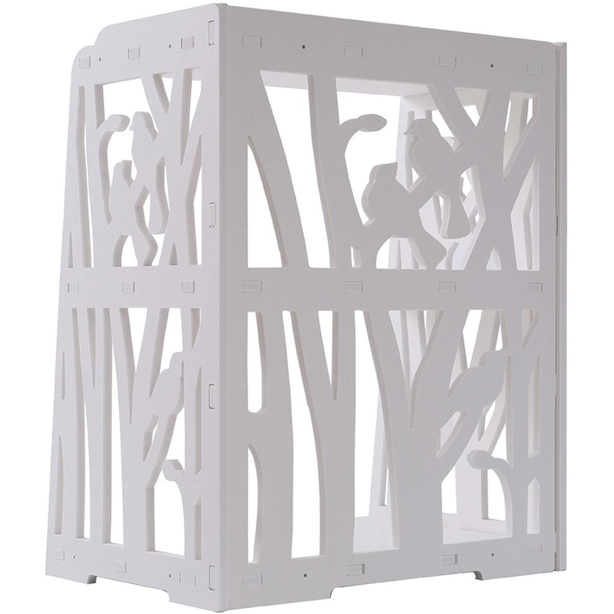 Bedside Cabinet Nightstand Storage 3 Tier Shelving Racks - White – image 4