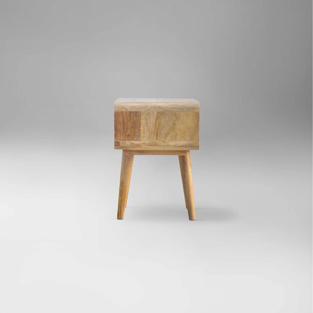 Scandi Curved Open Design Bedside Table - Sidecar – image 4