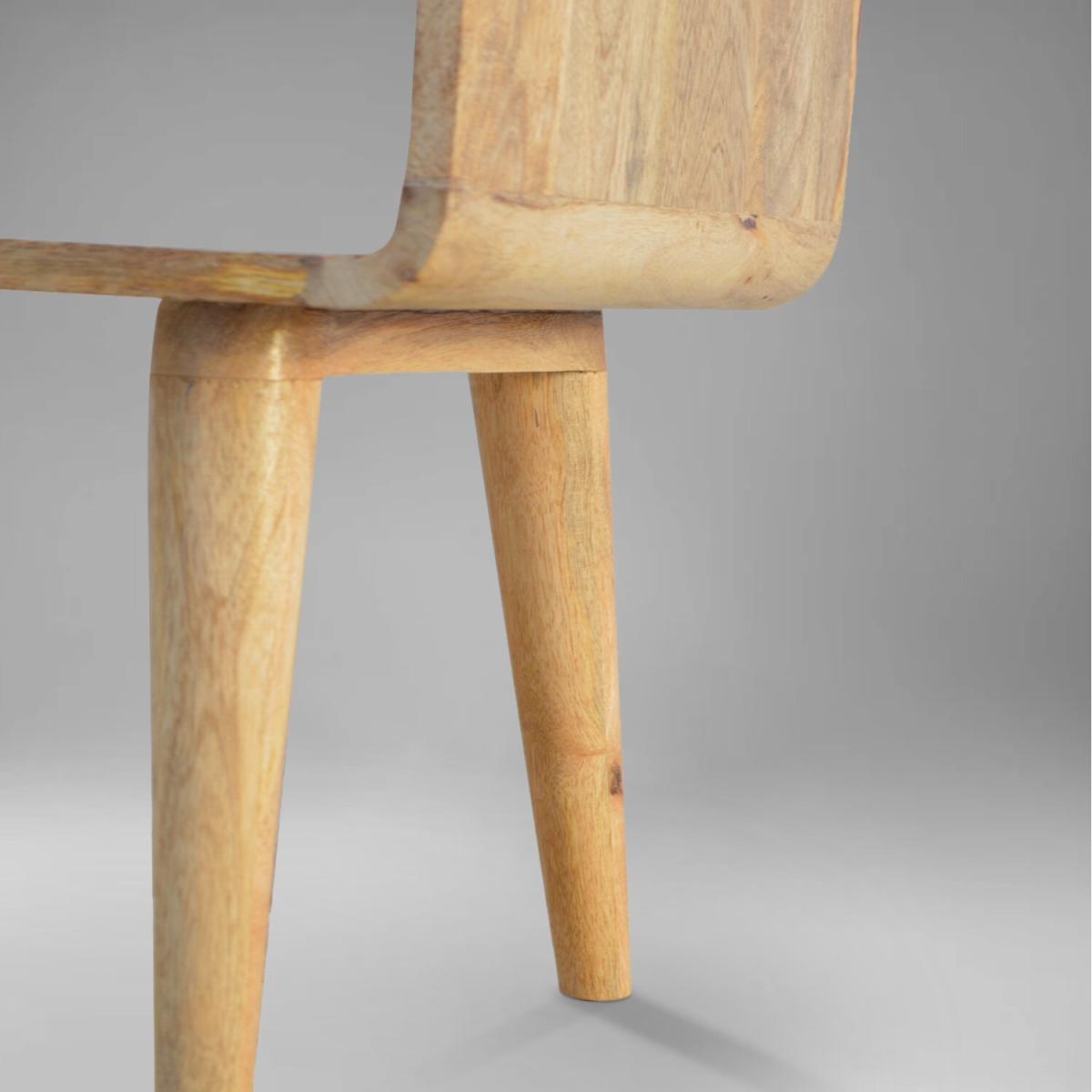 Scandi Curved Open Design Bedside Table - Sidecar – image 6