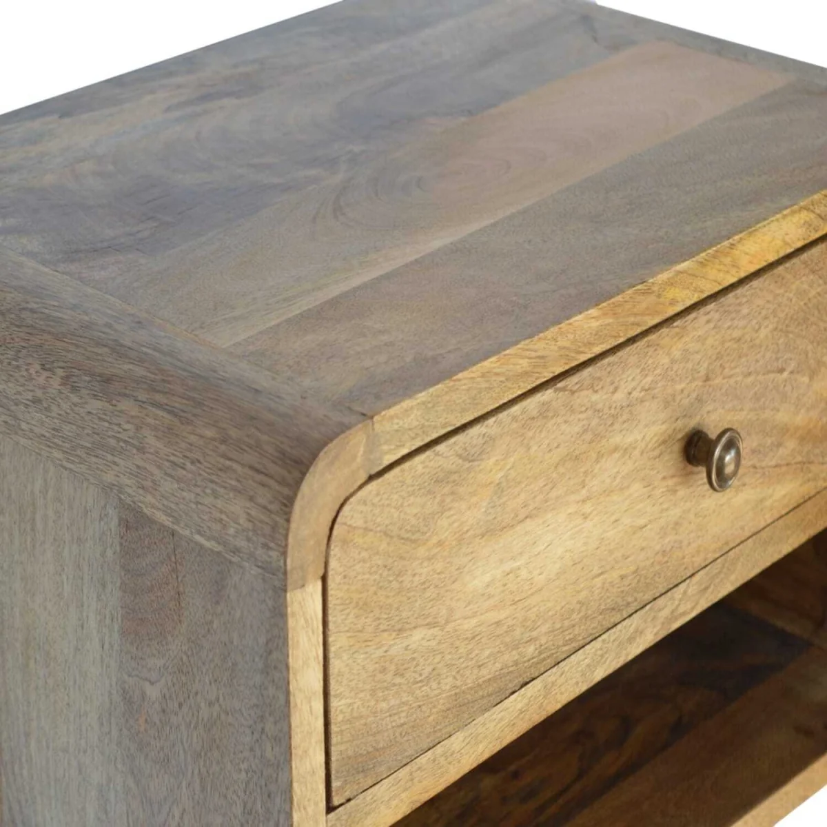Perugia Floating Bedside Table Wall Mounted Solid Mango Wood ish Matt Finish - Brown – image 7