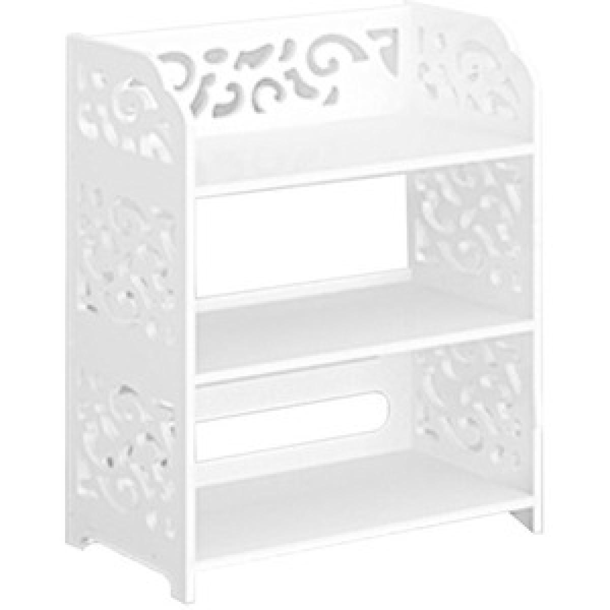 Hollow Out Bedside Tables  - White / 90cm – image 8
