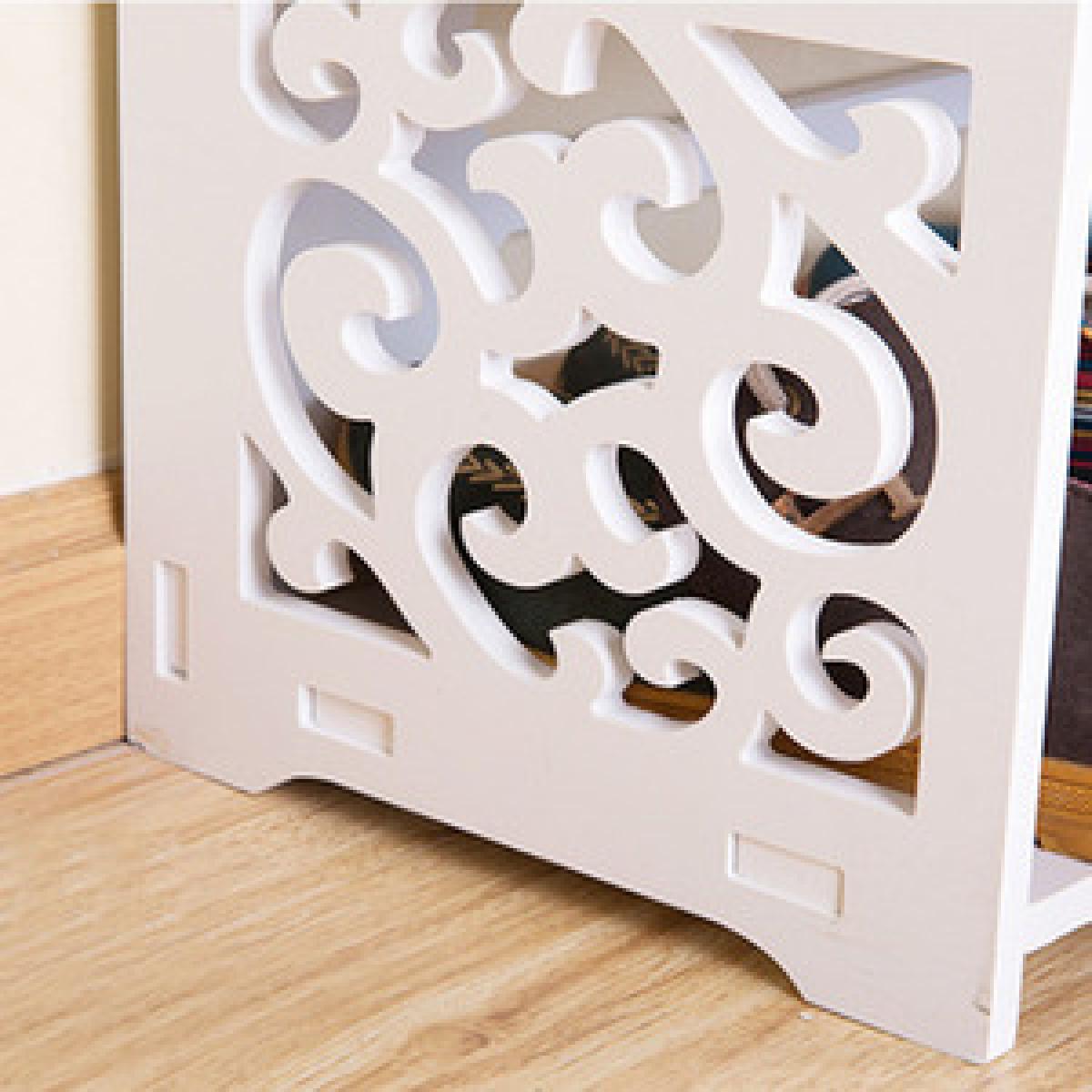 Hollow Out Bedside Tables  - White / 90cm – image 9