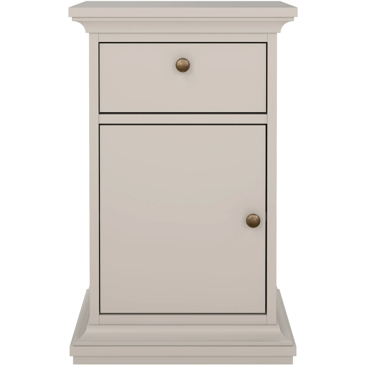 Paris Nightstand 1 door 1 Drawer in Cashmere - Cashmere – image 3