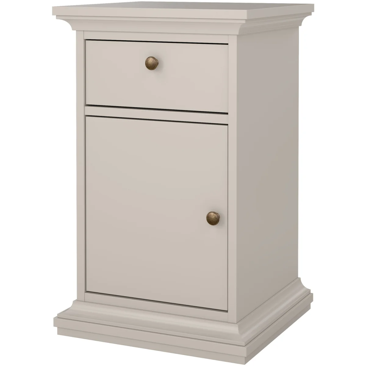 Paris Nightstand 1 door 1 Drawer in Cashmere - Cashmere – image 4