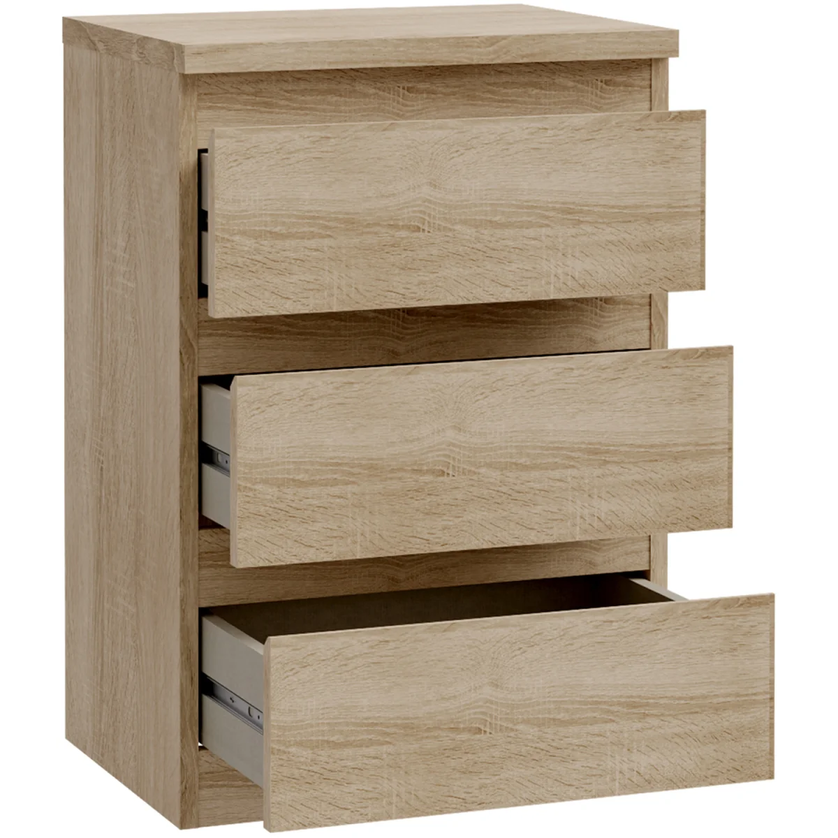 Edmore 3 Drawer Bedside Chest - Light Grey – image 12