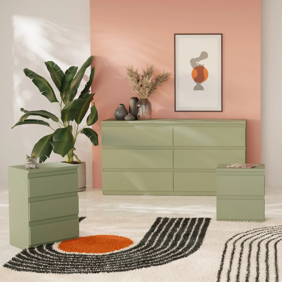 Edmore 3 Drawer Bedside Chest - Light Grey – image 21