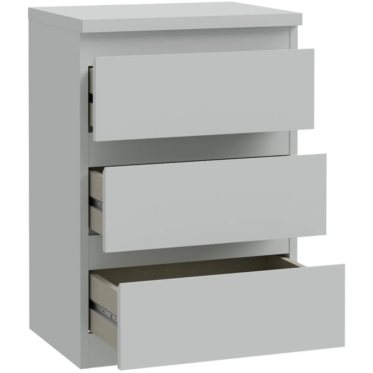 Edmore 3 Drawer Bedside Chest - Light Grey – image 30