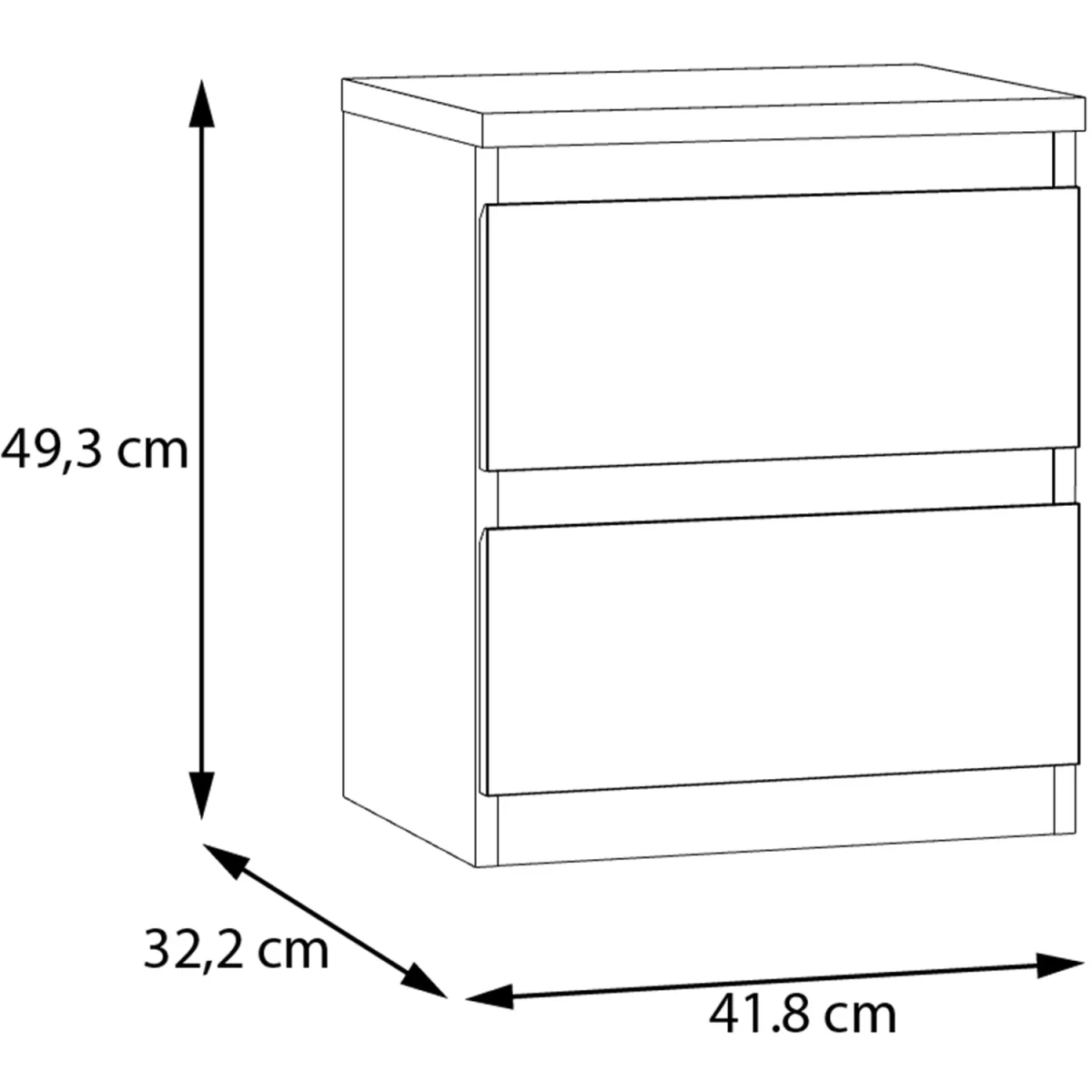 Edmore 3 Drawer Bedside Chest - Light Grey – image 34