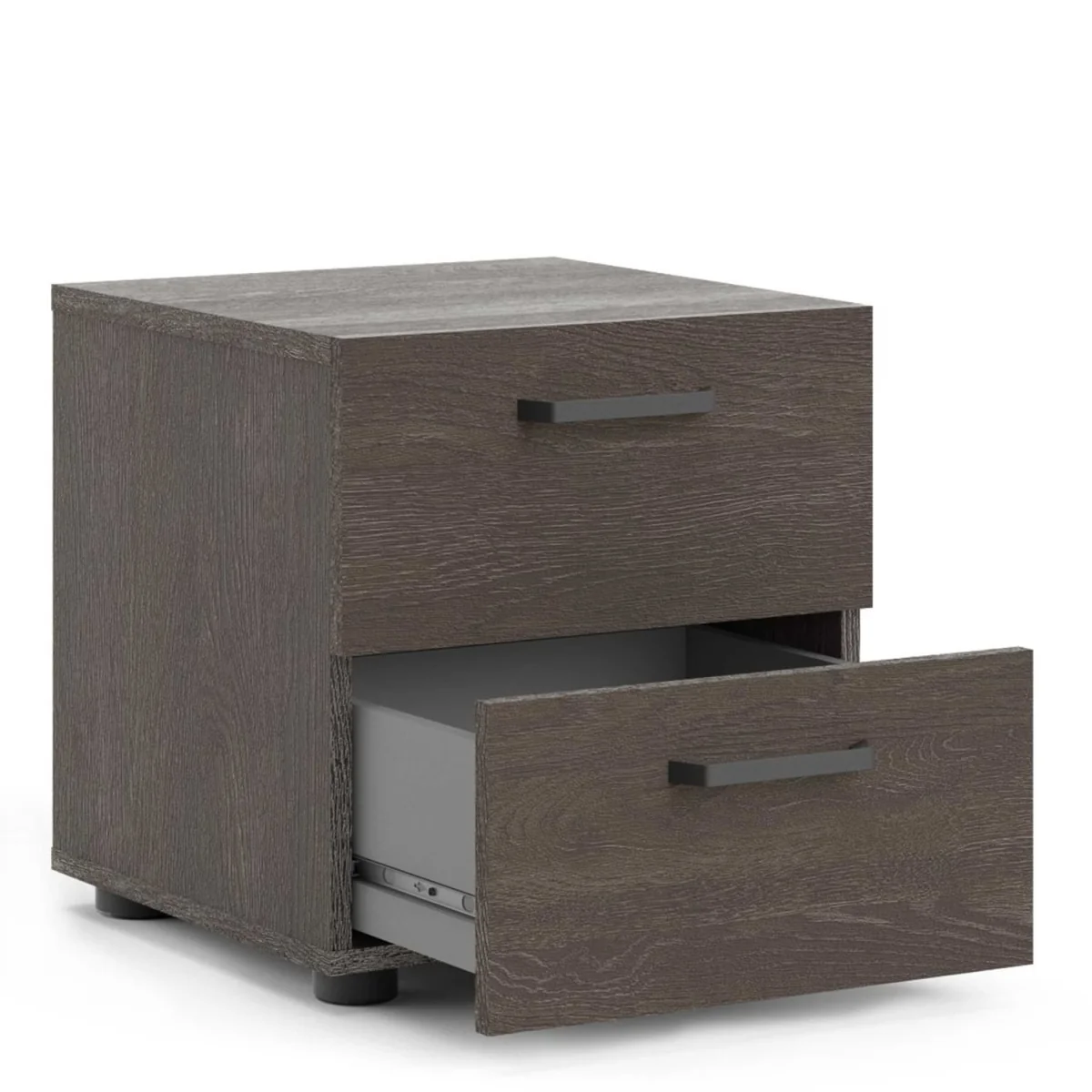 Havdrup Rovere Gessato Dark Oak Bedside Table, 2 Drawers - Grey – image 6