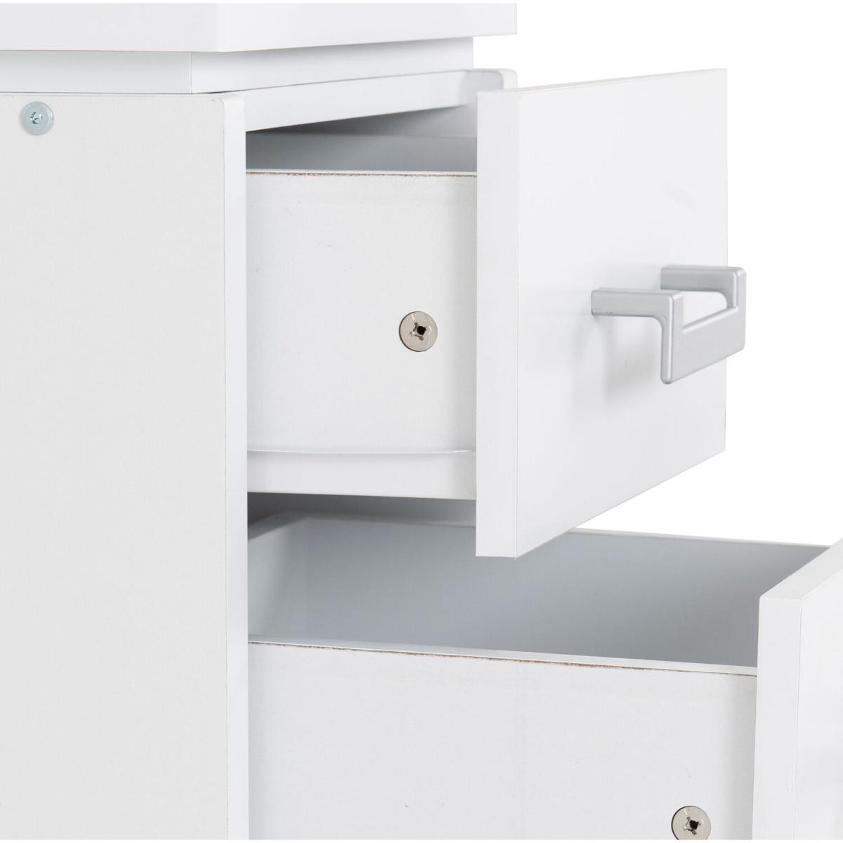 Charles 2 Drawer Bedside White - White – image 4