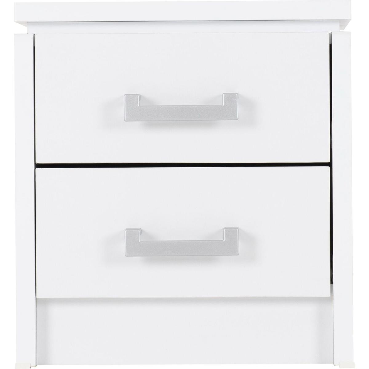 Charles 2 Drawer Bedside White - White – image 6