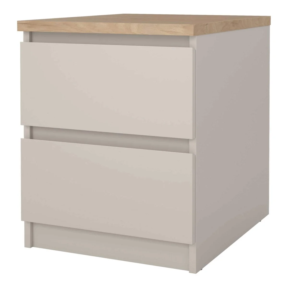 Budapest Bedside Table Cashmere with Effect Top - Neutral – image 2