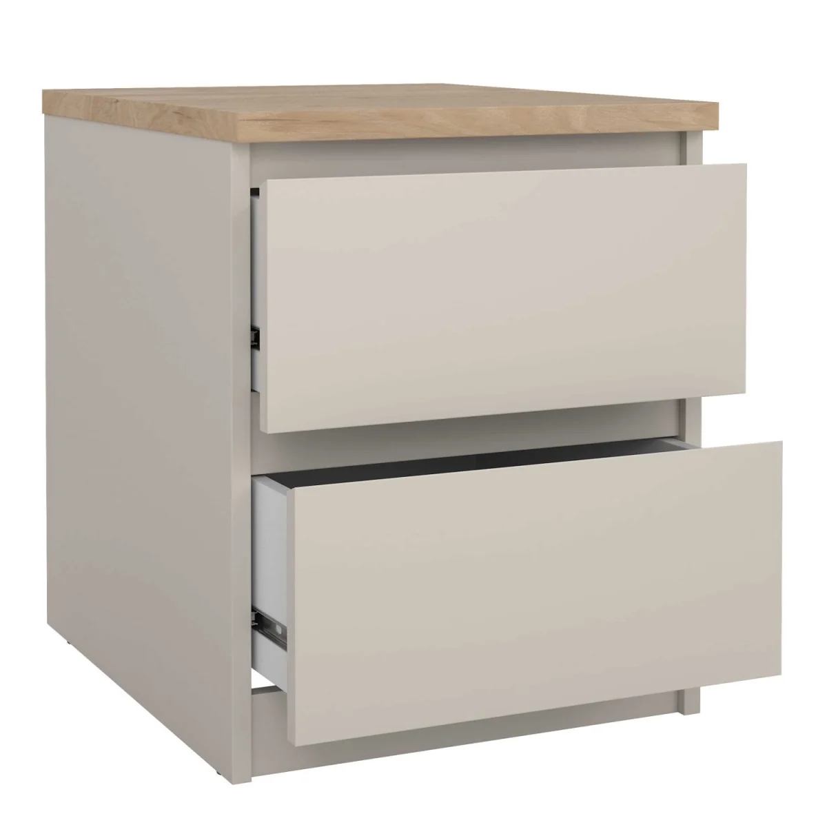 Budapest Bedside Table Cashmere with Effect Top - Neutral – image 3
