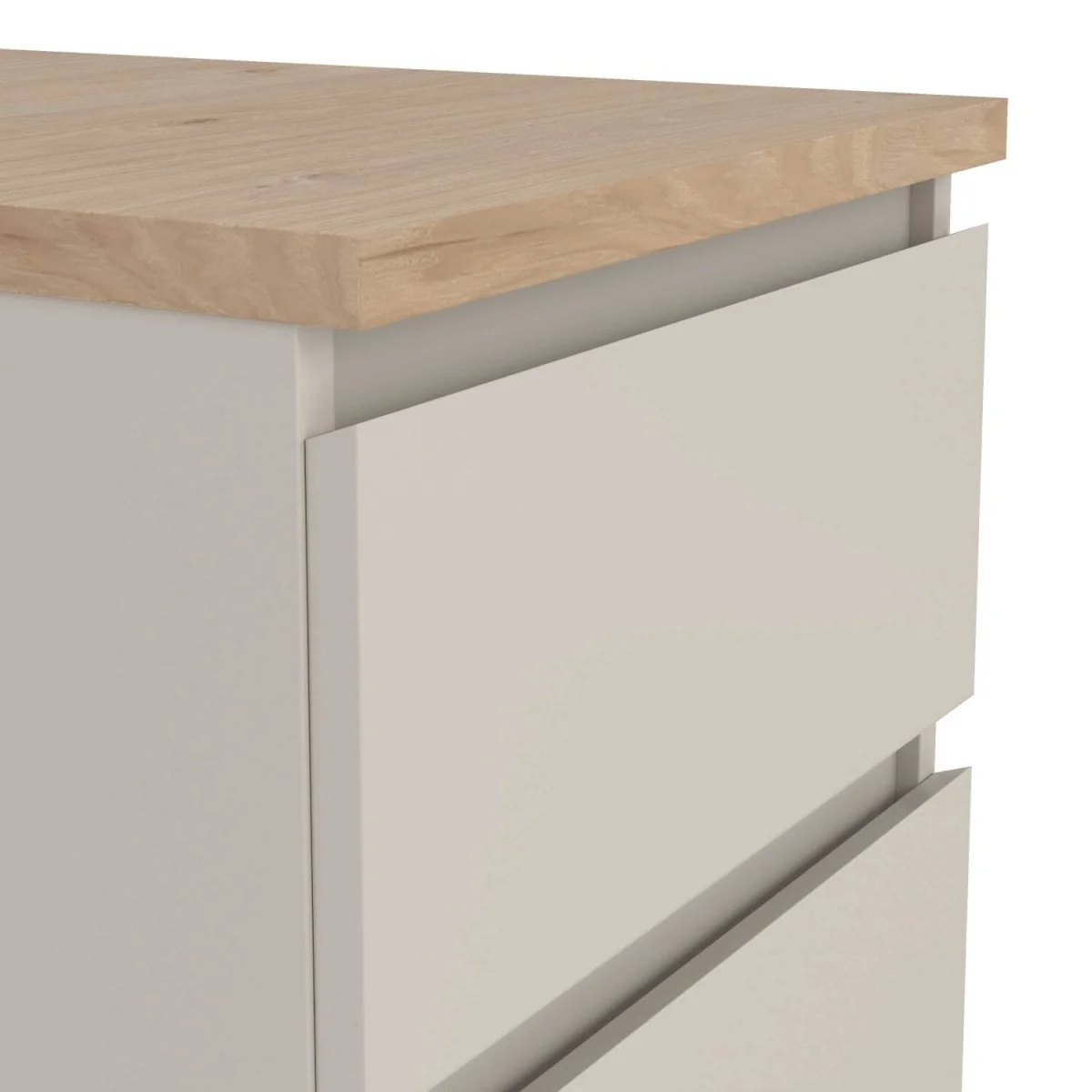 Budapest Bedside Table Cashmere with Effect Top - Neutral – image 4