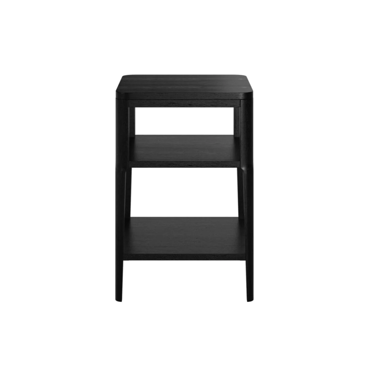 Cananeia Wood Grain 2 Shelf Bedside Table - Black – image 3
