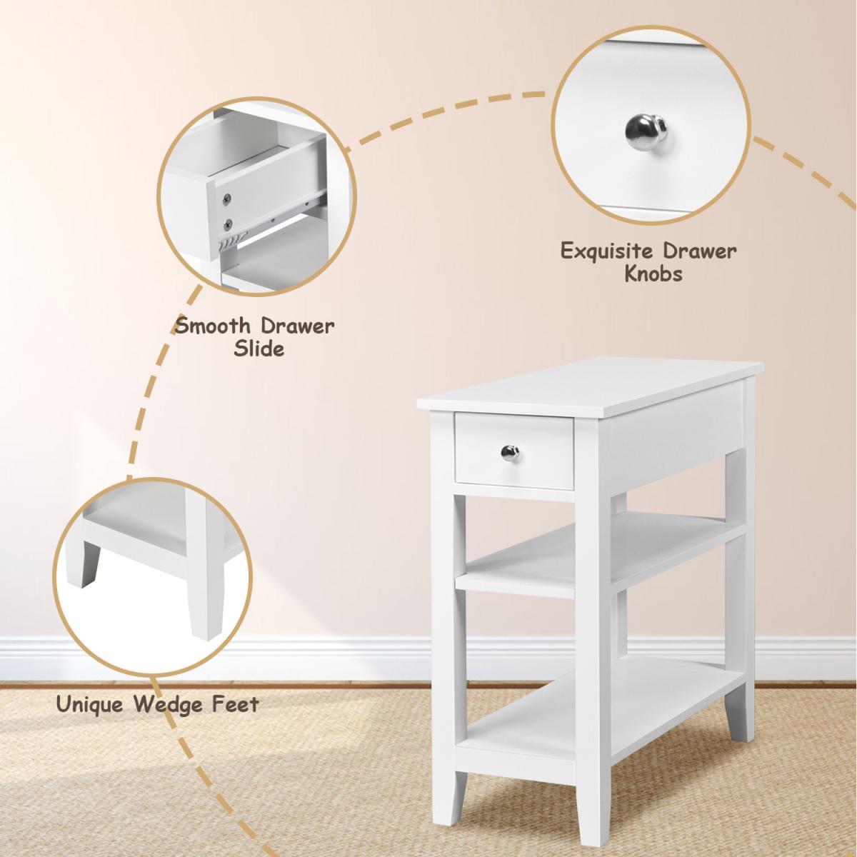 3-Tier End Table - White – image 4