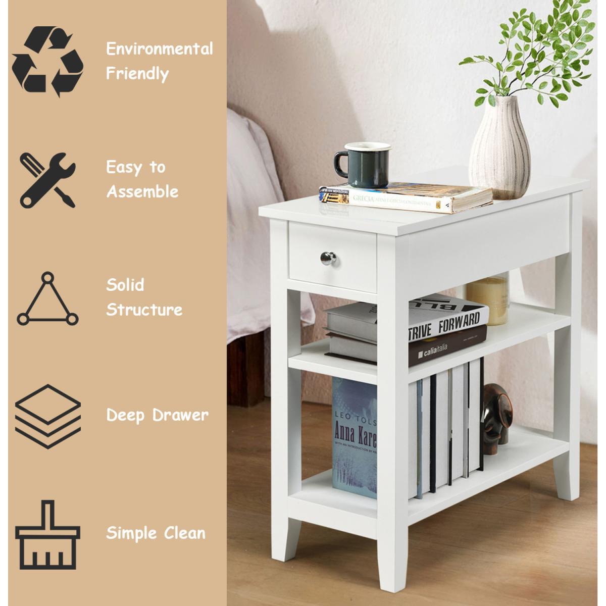3-Tier End Table - White – image 5