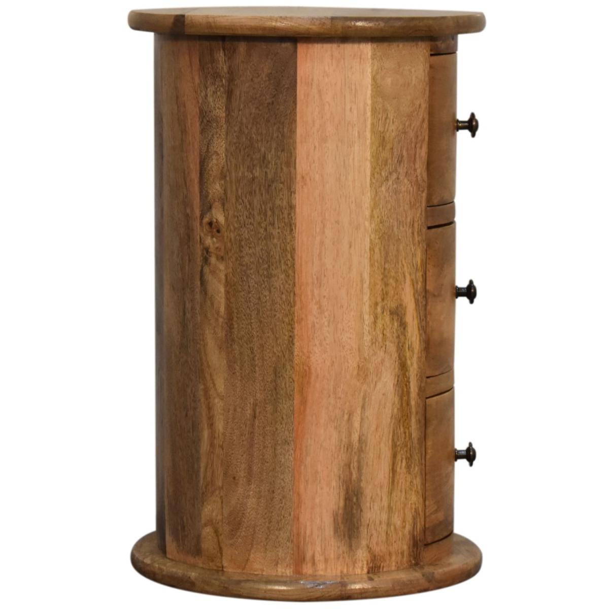 Modern Hand Crafted Mini Drum Chest - Brown – image 4