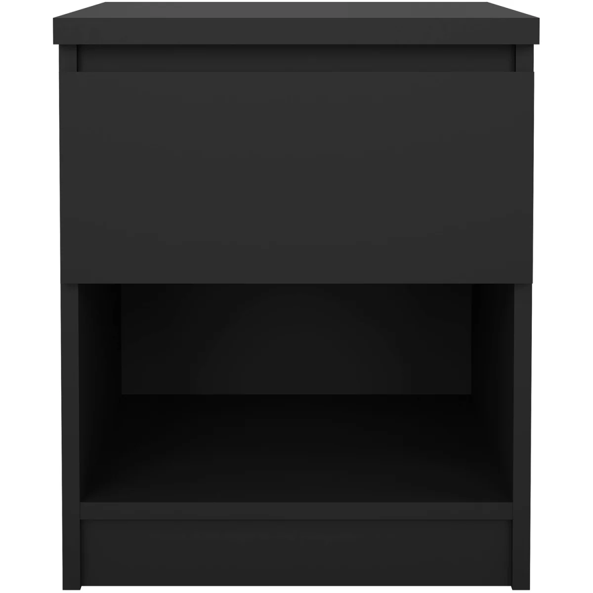 Naia Bedside 1 Drawer 1 Shelf in Black Matt - Black Matt – image 2