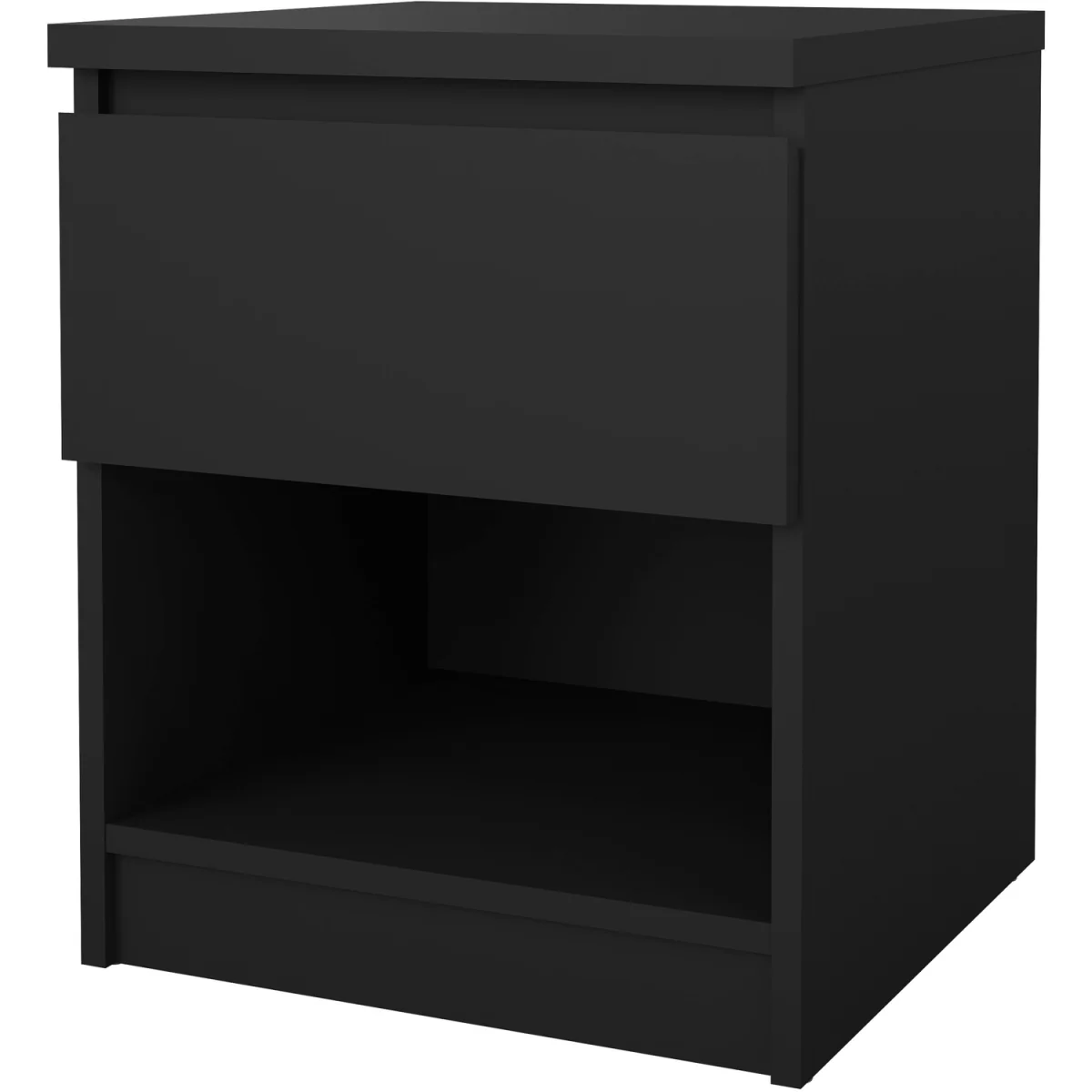Naia Bedside 1 Drawer 1 Shelf in Black Matt - Black Matt – image 3