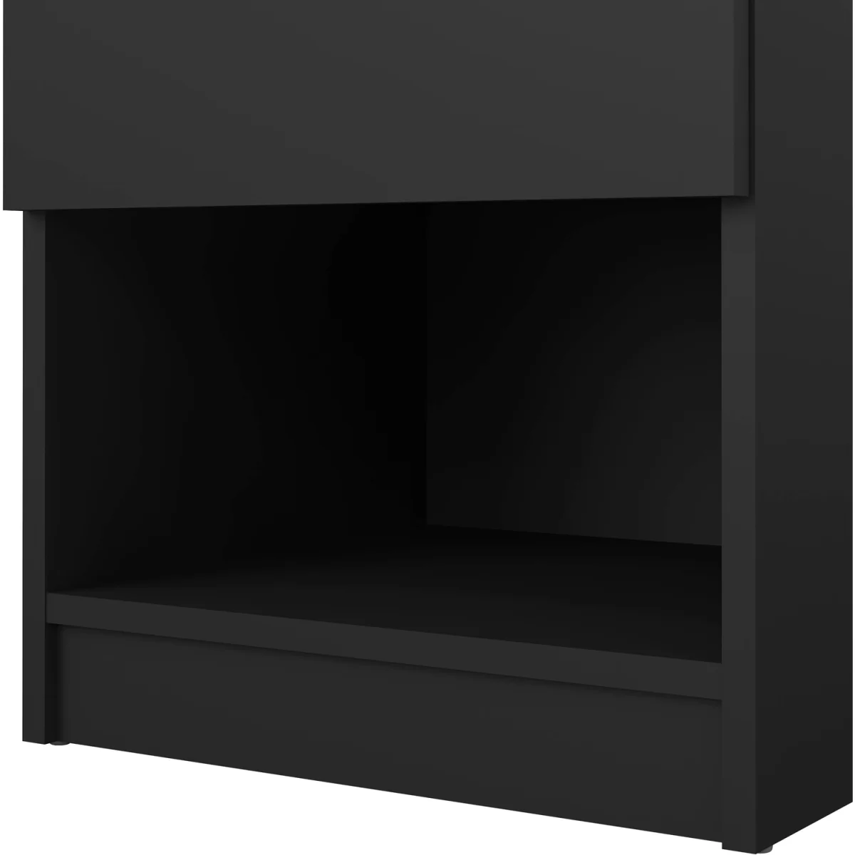 Naia Bedside 1 Drawer 1 Shelf in Black Matt - Black Matt – image 6