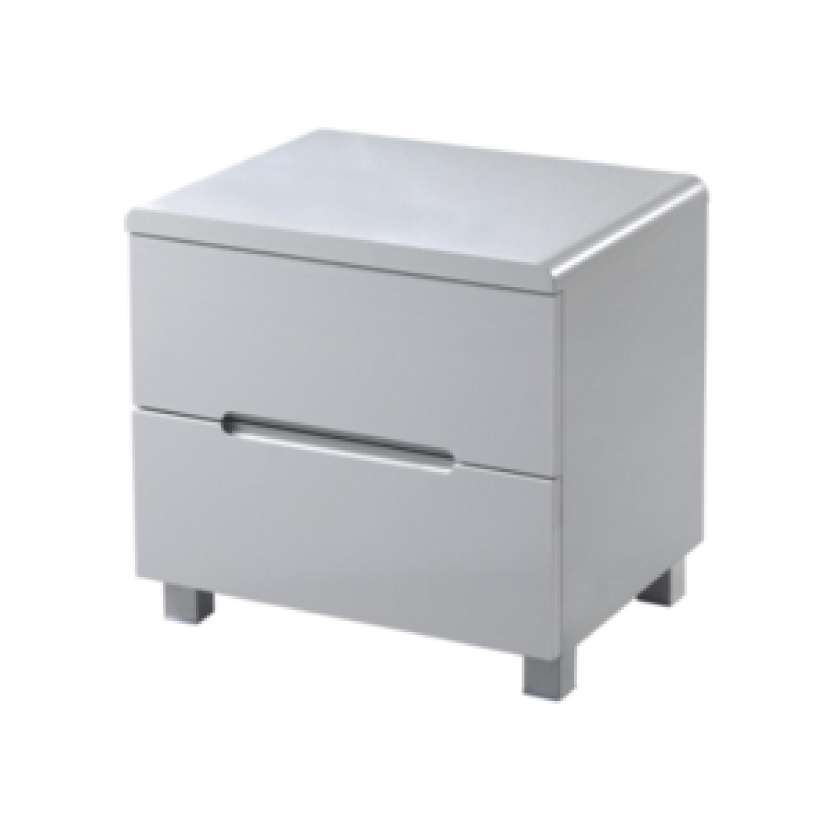 Blanco Two Drawer Bedside Cabinet - White – image 5